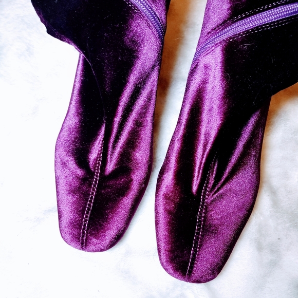 JEFFREY CAMPBELL Purple velvet ankle boots - Picture 4 of 6